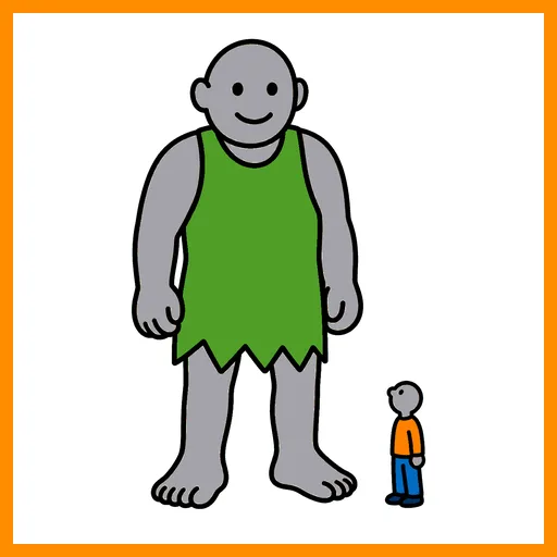 Pictograma de gigante con marco Fitzgerald naranja
