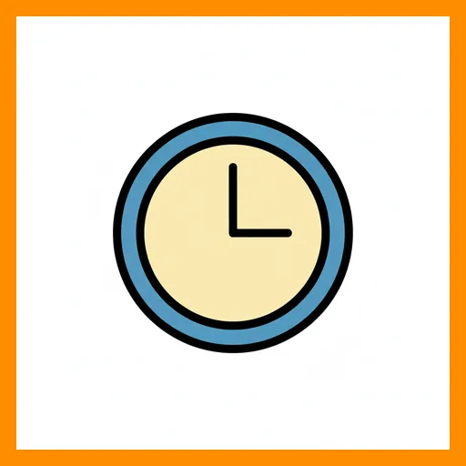 Pictograma de hora con marco Fitzgerald naranja