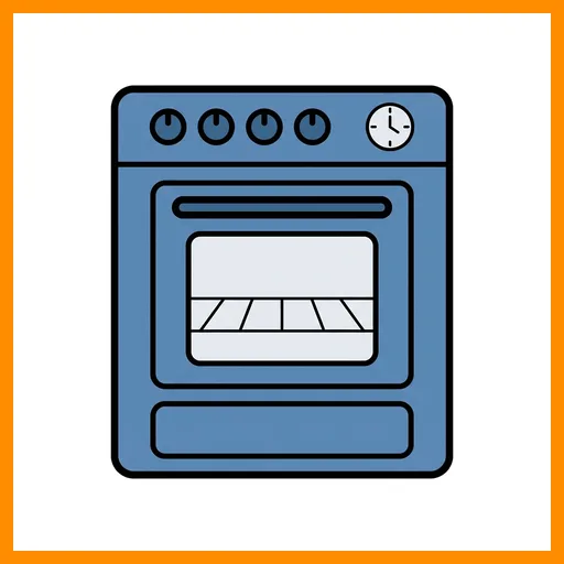 Pictograma de horno con marco Fitzgerald naranja