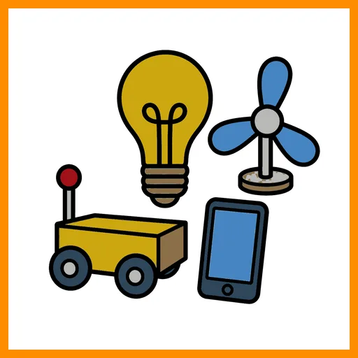 Pictograma de inventos con marco Fitzgerald