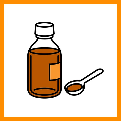 Pictograma de jarabe con marco Fitzgerald naranja