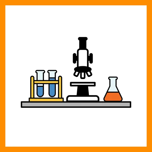Pictograma de laboratorio con marco Fitzgerald naranja