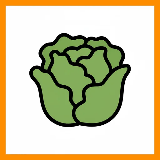 Pictograma de lechuga con marco Fitzgerald naranja