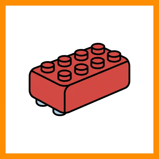 Pictograma de lego con marco Fitzgerald naranja