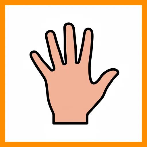 Pictograma de mano con marco Fitzgerald naranja