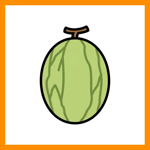 Pictograma de melón con marco Fitzgerald naranja