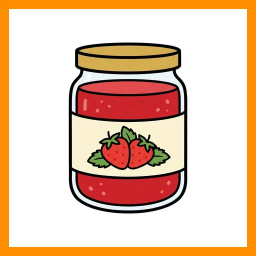 Pictograma de mermelada con marco Fitzgerald naranja