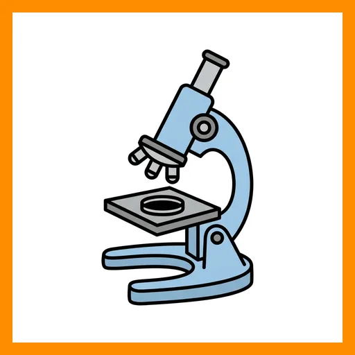 Pictograma de microscopio con marco Fitzgerald