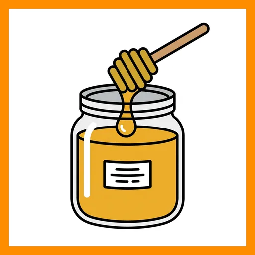 Pictograma de miel con marco Fitzgerald naranja