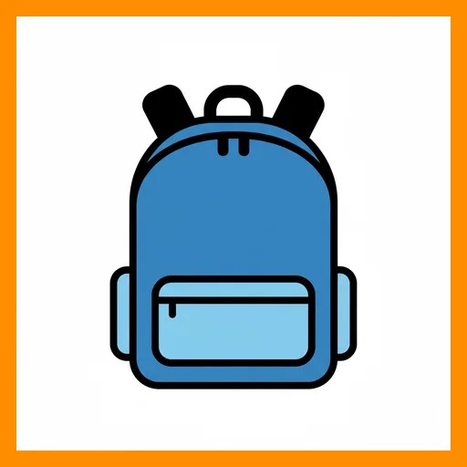 Pictograma de mochila con marco Fitzgerald naranja