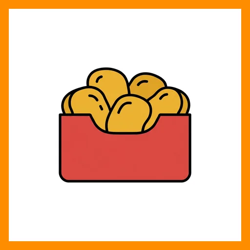 Pictograma de nuggets con marco Fitzgerald naranja