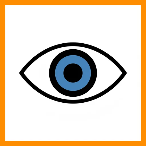 Pictograma de ojo con marco Fitzgerald naranja