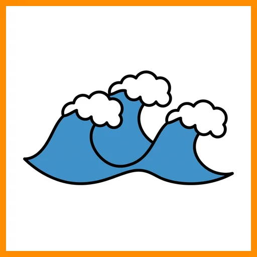 Pictograma de olas con marco Fitzgerald