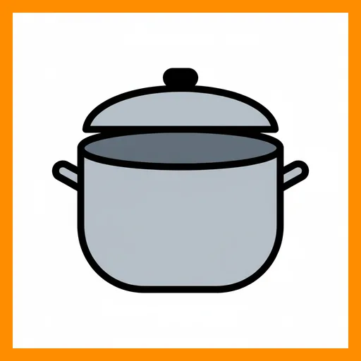 Pictograma de olla con marco Fitzgerald naranja