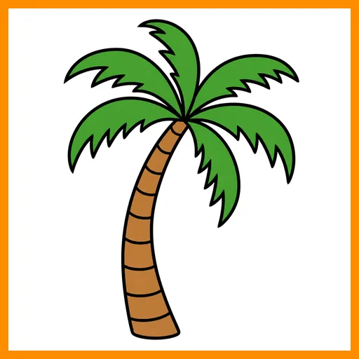 Pictograma de palmera con marco Fitzgerald