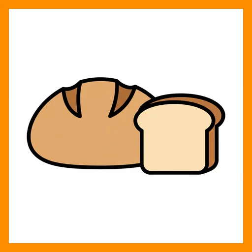 Pictograma de pan con marco Fitzgerald naranja