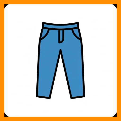 Pictograma de pantalón con marco Fitzgerald naranja