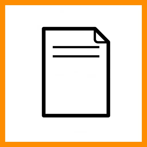 Pictograma de papel con marco Fitzgerald naranja