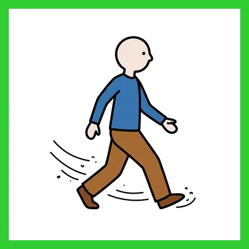 Pictograma de pasear con marco Fitzgerald verde