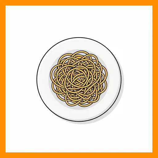 Pictograma de pasta con marco Fitzgerald naranja