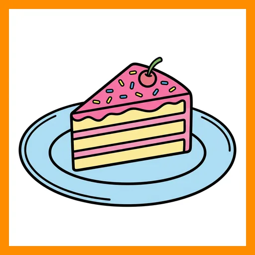 Pictograma de pastel con marco Fitzgerald naranja