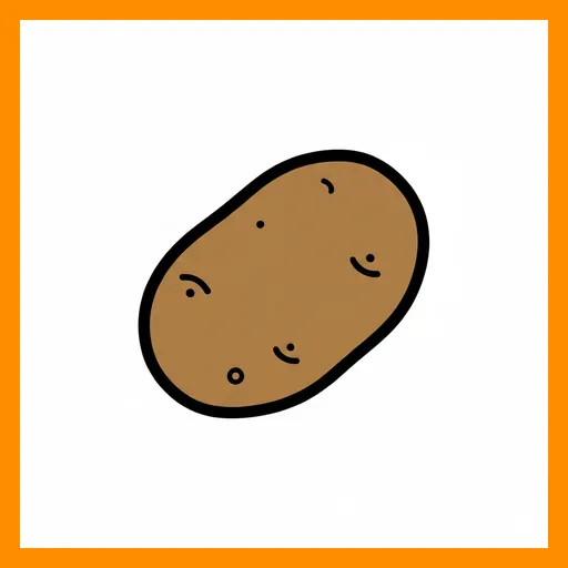 Pictograma de patata con marco Fitzgerald naranja