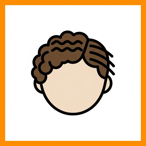 Pictograma de pelo con marco Fitzgerald naranja