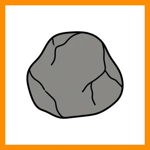 Pictograma de piedra con marco Fitzgerald naranja