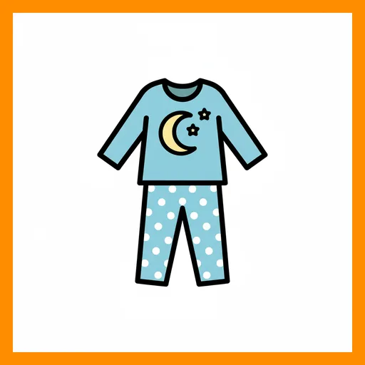 Pictograma de pijama con marco Fitzgerald naranja