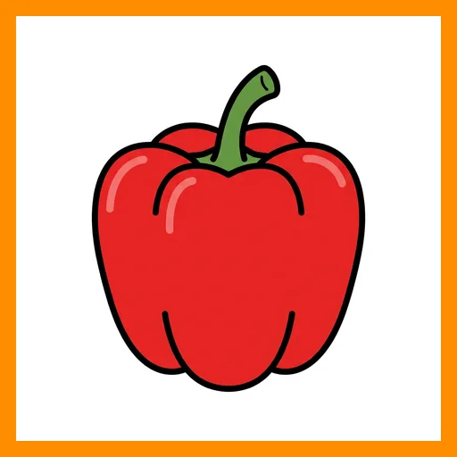 Pictograma de pimiento con marco Fitzgerald naranja