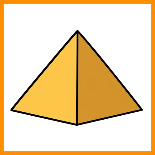 Pictograma de pirámide con marco Fitzgerald naranja
