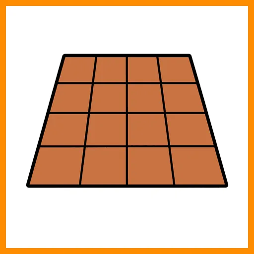 Pictograma de piso con marco Fitzgerald naranja