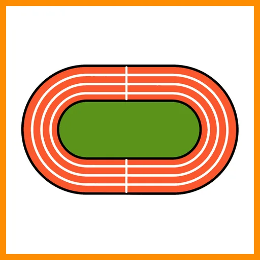 Pictograma de pista con marco Fitzgerald naranja