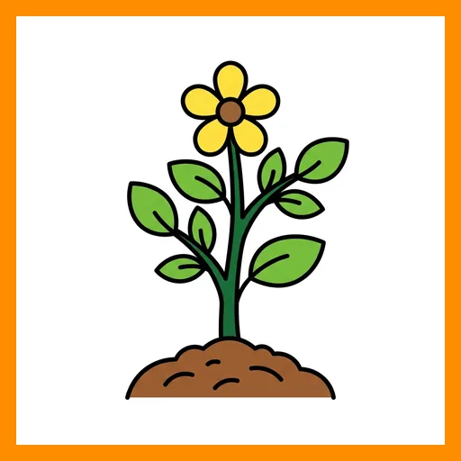 Pictograma de planta con marco Fitzgerald naranja