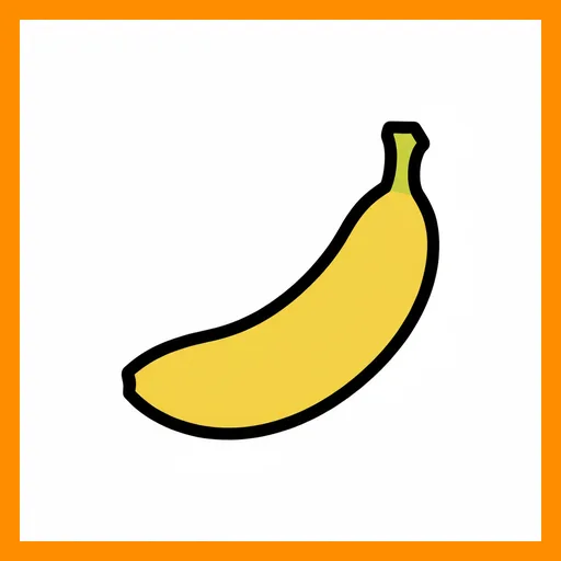 Pictograma de plátano con marco Fitzgerald naranja