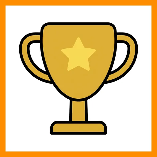 Pictograma de premio con marco Fitzgerald naranja