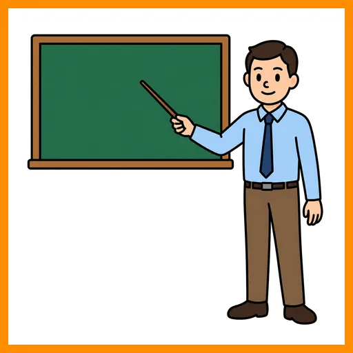 Pictograma de profesor con marco Fitzgerald rosa