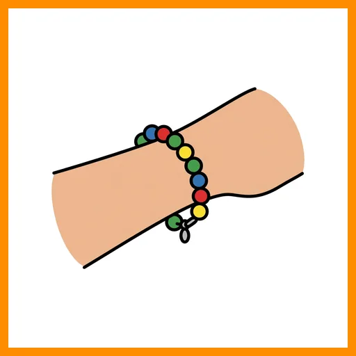 Pictograma de pulsera con marco Fitzgerald naranja