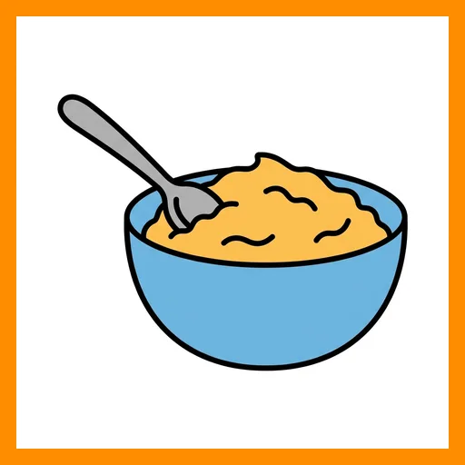 Pictograma de puré con marco Fitzgerald naranja
