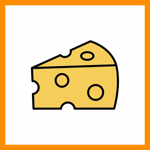 Pictograma de queso con marco Fitzgerald naranja