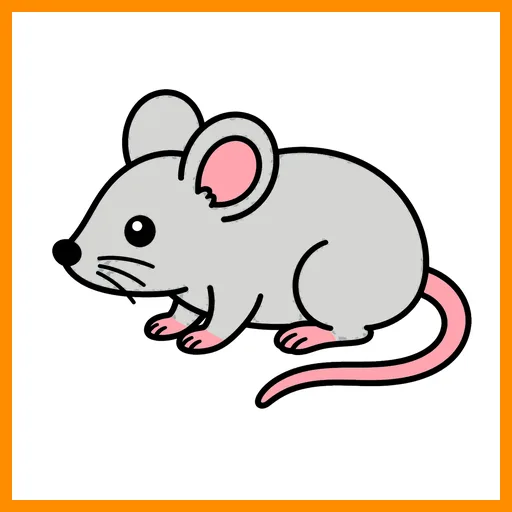 Pictograma de ratón con marco Fitzgerald naranja