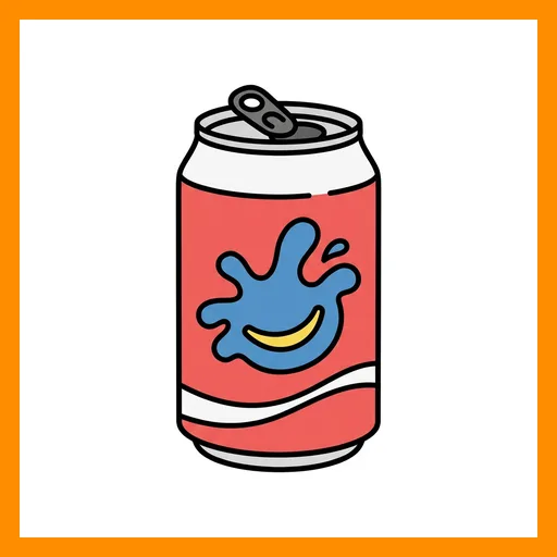 Pictograma de refresco con marco Fitzgerald naranja