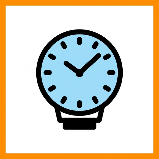 Pictograma de reloj con marco Fitzgerald naranja
