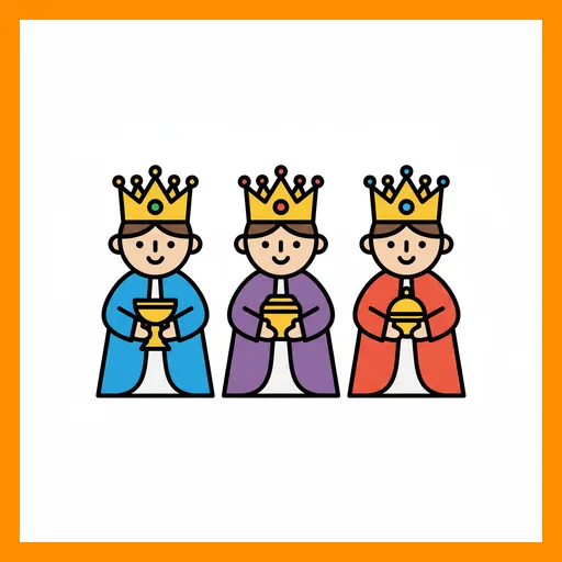 Pictograma de reyes magos con marco Fitzgerald
