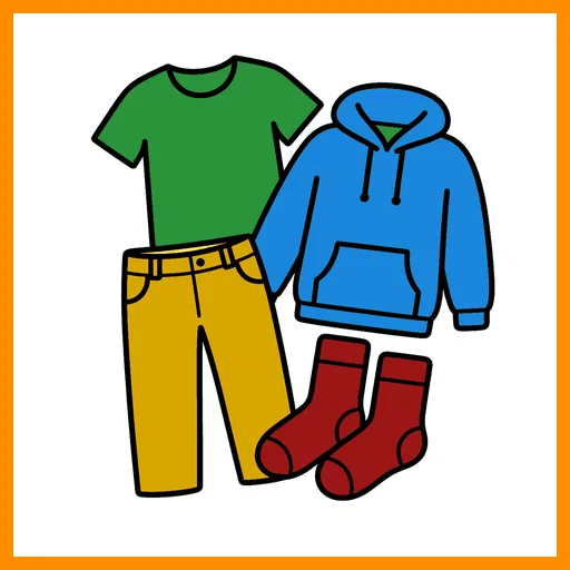 Pictograma de ropa con marco Fitzgerald naranja