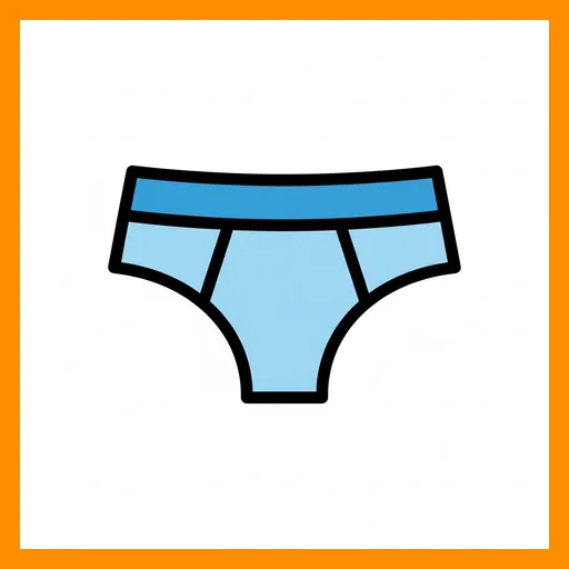 Pictograma de ropa interior con marco Fitzgerald naranja