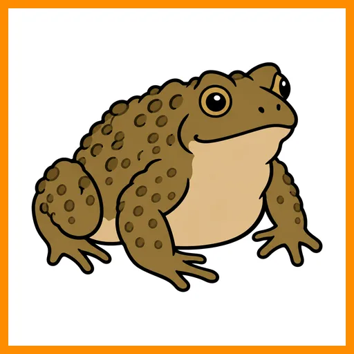 Pictograma de sapo con marco Fitzgerald naranja