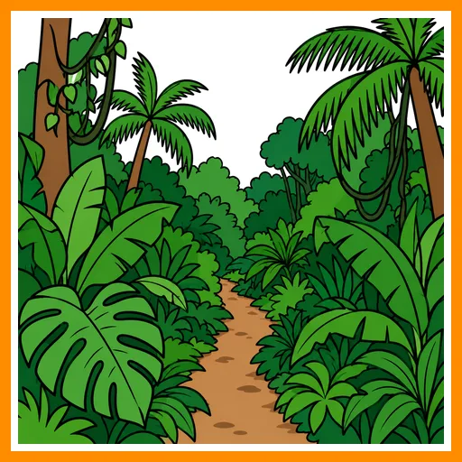 Pictograma de selva con marco Fitzgerald
