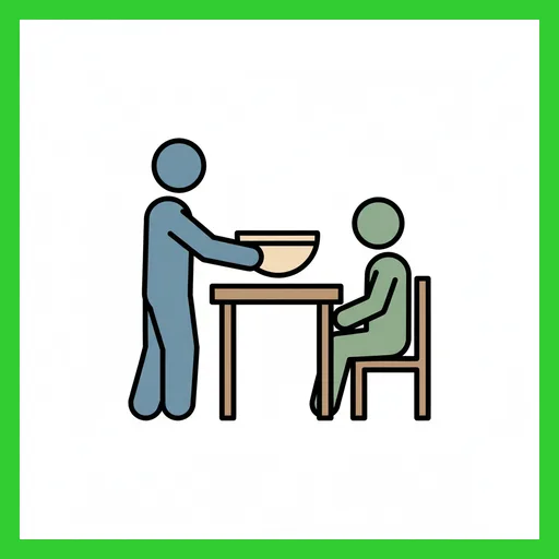 Pictograma de servir con marco Fitzgerald verde