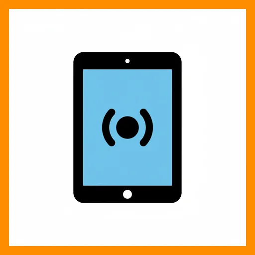 Pictograma de tablet con marco Fitzgerald naranja
